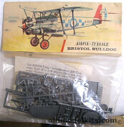 Airfix 1/72 Bristol Bulldog - Bagged, 135 plastic model kit